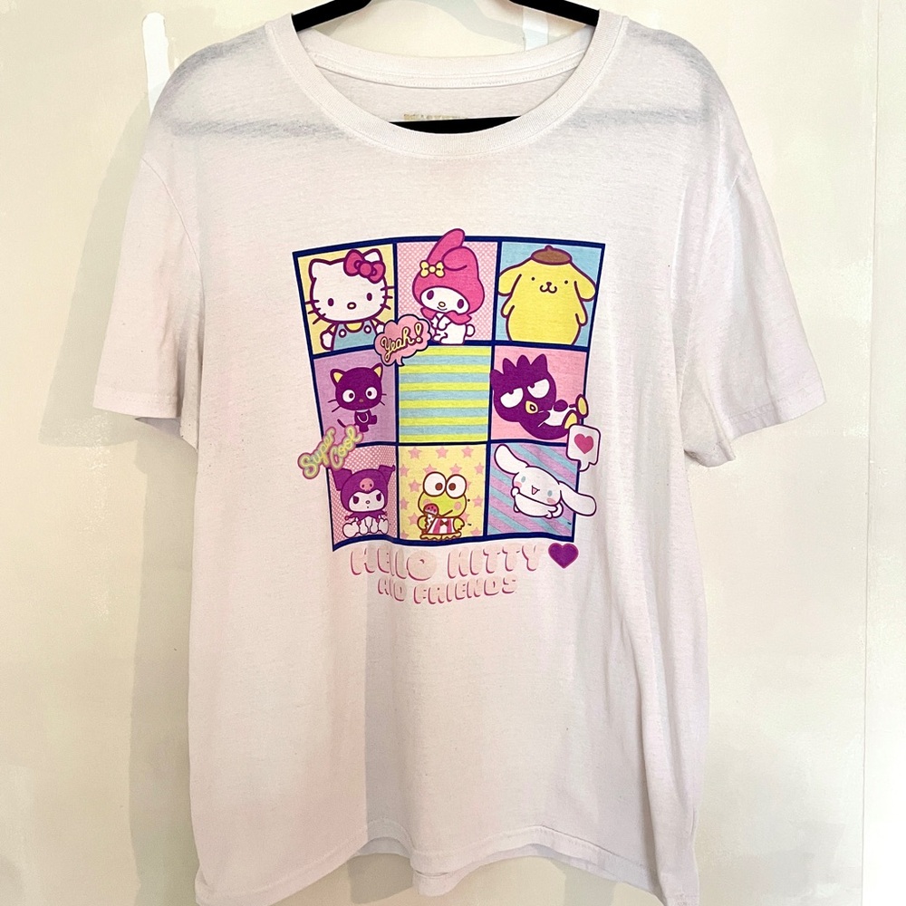 ❌SOLD❌ Sanrio Characters White Short Sleeve Tee